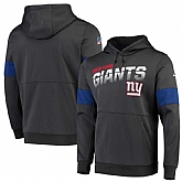New York Giants Nike Sideline Team Logo Performance Pullover Hoodie Anthracite,baseball caps,new era cap wholesale,wholesale hats